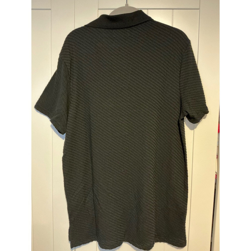 Goodfellow & Co Mens Textured Short Sleeve Polo Shirt Black V-Neck Size M NEW - Picture 5 of 6